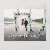 Modern Wedding Foto Dank je Briefkaart (Voorkant)