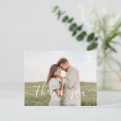 Modern Wedding Foto Dank je Briefkaart (Staand voorkant)