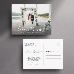 Modern Wedding Foto Dank je Briefkaart