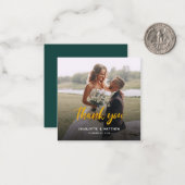 Modern Wedding Foto Dank je Notitiekaartje (Voorkant / Achterkant in situ)