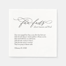Modern Wedding Fun facts napkins  Servet