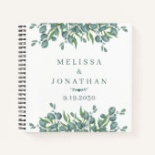 Modern Wedding Guest Book Eucalyptus Greenery Notitieboek (Voorkant)
