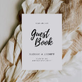 Modern Wedding Guest Book Sign Sjabloon Kaart