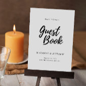 Modern Wedding Guest Book Sign Sjabloon Kaart