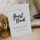 Modern Wedding Guest Book Sign Sjabloon Kaart