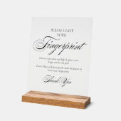 Modern Wedding Guest Tree vingerafdruk teken Acryl Bord (Hoek)