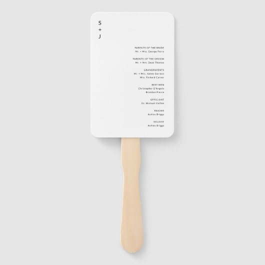 Modern Wedding Handwaaier (Achterkant)