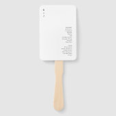 Modern Wedding Handwaaier (Voorkant)