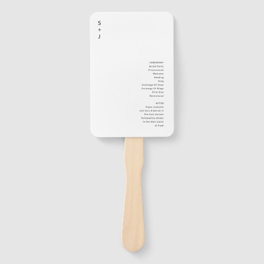 Modern Wedding Handwaaier (Voorkant)