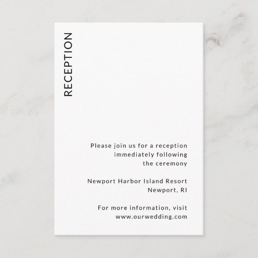 Modern Wedding Informatiekaartje (Voorkant)