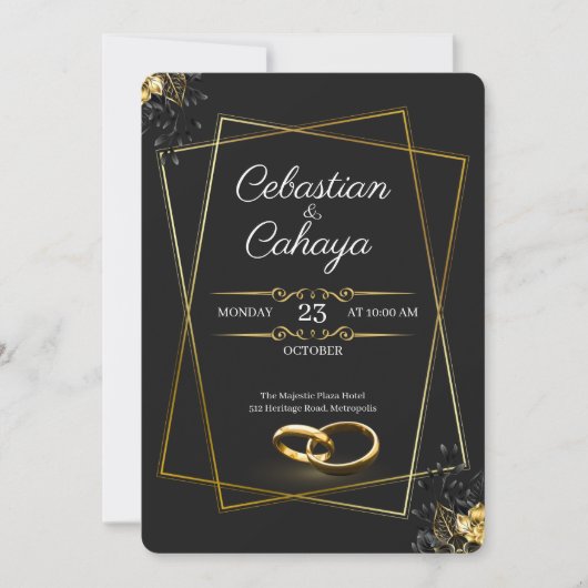 Modern Wedding Invitation (Devant)