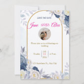 Modern Wedding Invitation Back Message (Devant)