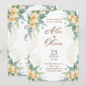 Modern Wedding Invitation Elegant Minimal Layout (Devant / Derrière)