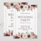 Modern Wedding Invitation Elegant Minimal Layout (Devant / Derrière)