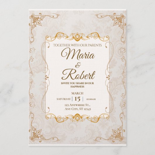 Modern Wedding Invitation | Elegant Romantic (Devant)