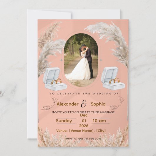 Modern Wedding Invitation | Fully Editable (Devant)