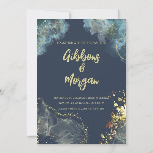Modern Wedding Invitation Kaart (Voorkant)