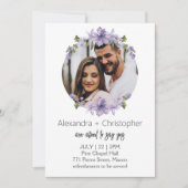 modern wedding invitation, wedding invitation  (Devant)