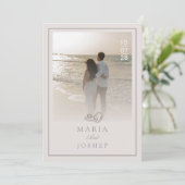 Modern Wedding Invitation with Bold Date Front (Debout devant)