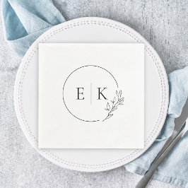 Modern Wedding Logo Napkins Servet