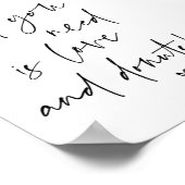 Modern Wedding Love and Donuts Reception Welkom Poster (Hoek)