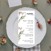 Modern Wedding Menu