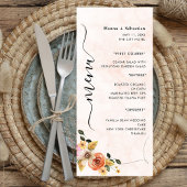 Modern Wedding Menu