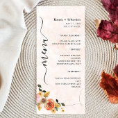 Modern  Wedding Menu