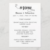Modern  Wedding Menu (Devant)