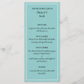 Modern Wedding Menu Card, Minimalist Custom Dinner (Devant)