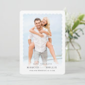 MODERN WEDDING minimalistisch verloving kalligrafi Kaart (Staand voorkant)