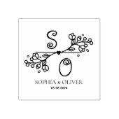 Modern Wedding Monogram Rubberstempel (Afrduk)