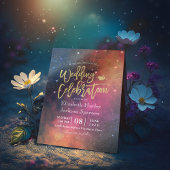 Modern Wedding Night Star Sky Galaxy Constellation Kaart