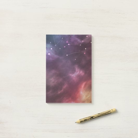Modern Wedding Night Star Sky Galaxy Constellation Post-it® Notes (Op bureau)