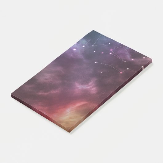 Modern Wedding Night Star Sky Galaxy Constellation Post-it® Notes (Schuin)