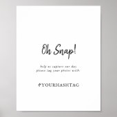 Modern Wedding Oh Snap Sign Poster (Voorkant)