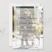 Modern Wedding Photo Invitation Overlay G Kaart (Voorkant)