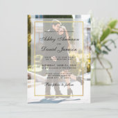 Modern Wedding Photo Invitation Overlay G Kaart (Staand voorkant)