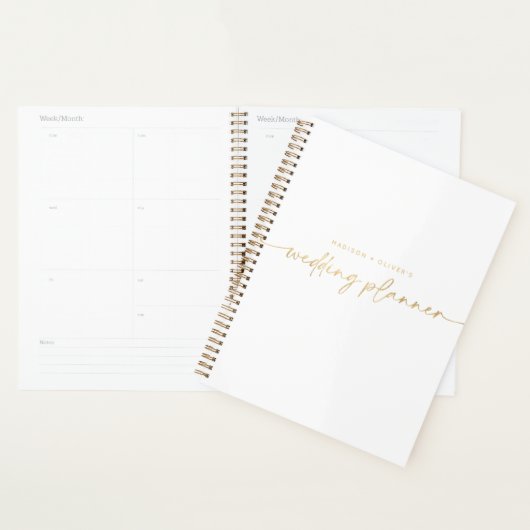 Modern Wedding Planner Gold Glitter Script (Display)