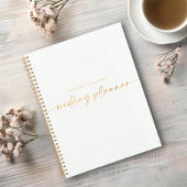 Modern Wedding Planner Gold Glitter Script
