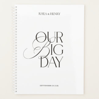 Modern Wedding Planner Notebook "Our Big Day"