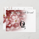 modern wedding postcard briefkaart (Voorkant / Achterkant)