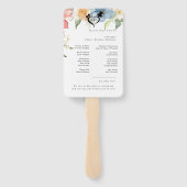 Modern Wedding Program Fans with Photo Handwaaier (Achterkant)