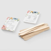 Modern Wedding Program Fans with Photo Handwaaier (Niet-gemonteerd)