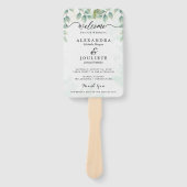 Modern Wedding Program Fans with Photo Handwaaier (Voorkant)