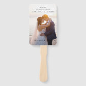Modern Wedding Program Fans with Photo Handwaaier (Voorkant)