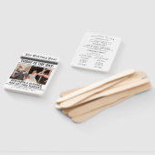 Modern Wedding Program Fans with Photo Handwaaier (Niet-gemonteerd)