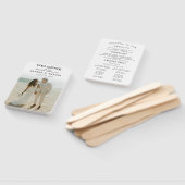 Modern Wedding Program Fans with Photo Handwaaier (Niet-gemonteerd)
