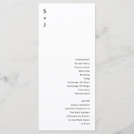 Modern Wedding Programma