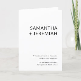 Modern Wedding Programma